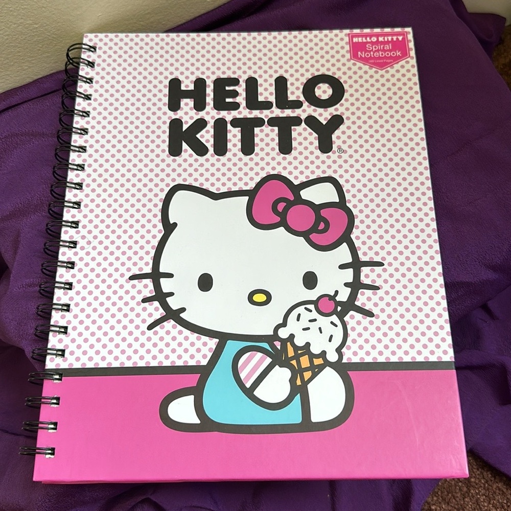 Sanrio Hello Kitty Spiral Ruled Notebook.